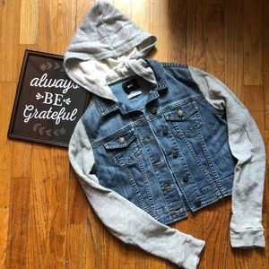 BDG denim knit hooded jacket